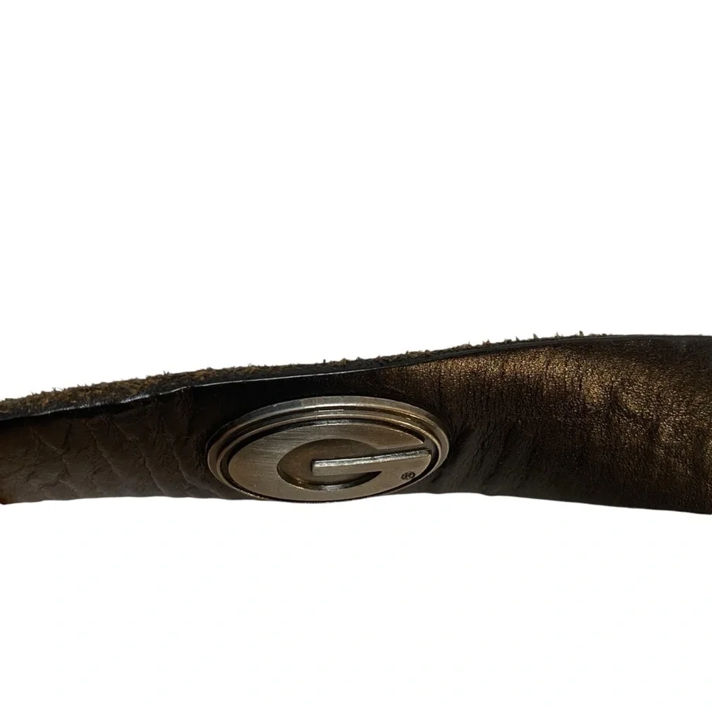 Zep-Pro Black Leather Georgia Belt Sz 38 UGA Bulldogs